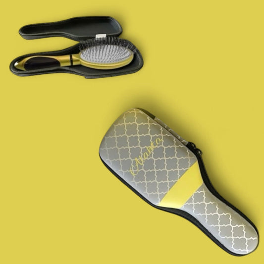 Alahta Hairbrush Case Yellow/Gray